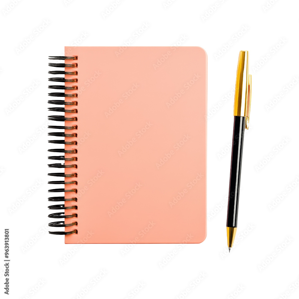 Pink Notebook with Gold Pen Pink Notebook with Gold Pen