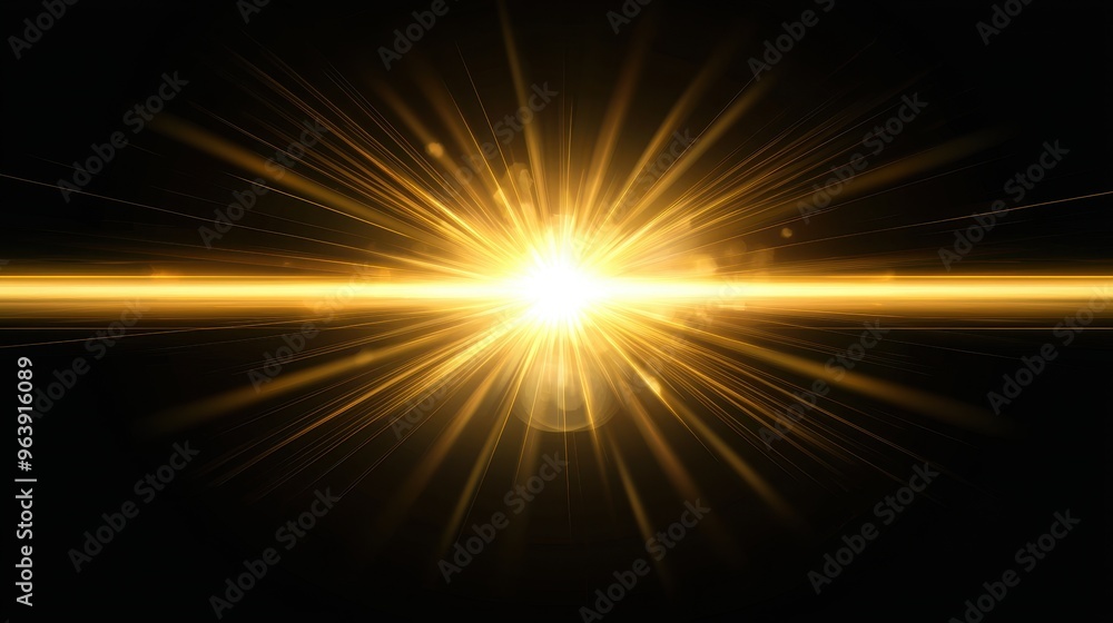 Golden Light Rays Abstract Starburst Bright Light Burst Glow Effect Background Design Element Golden Light Rays Abstract Starburst Bright Light Burst Glow Effect Background Design Element