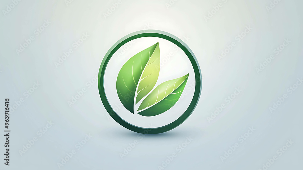 A logo of three green leaves in a circle. A logo of three green leaves in a circle.