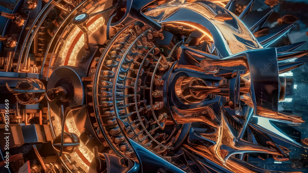 the intricate inner workings of a futuristic mechanical equipment. the intricate inner workings of a futuristic mechanical equipment.