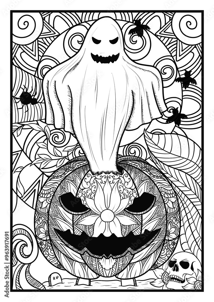 Line art printable for Halloween Line art printable for Halloween