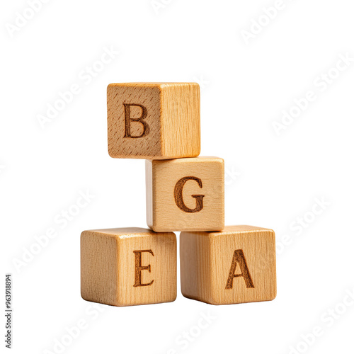 Wooden Blocks Spelling 