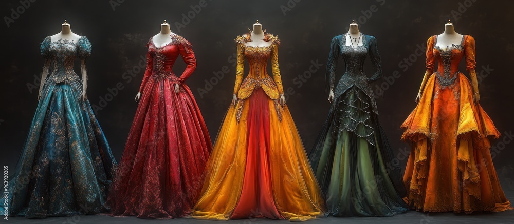 Elegant Dresses on Mannequins Elegant Dresses on Mannequins
