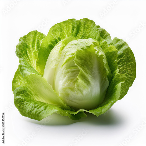 Iceberg Lettuce isolated on white background. photo