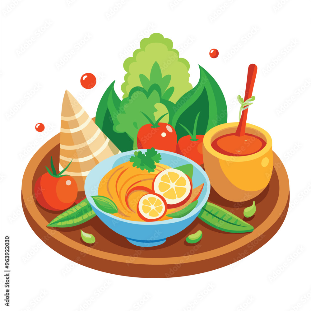 Thai Foods illustration vector art Thai Foods illustration vector art