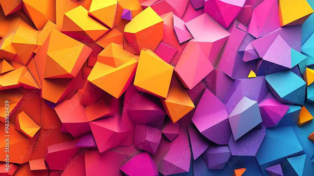 Abstract geometric background with bright colorful shapes. Abstract geometric background with bright colorful shapes.