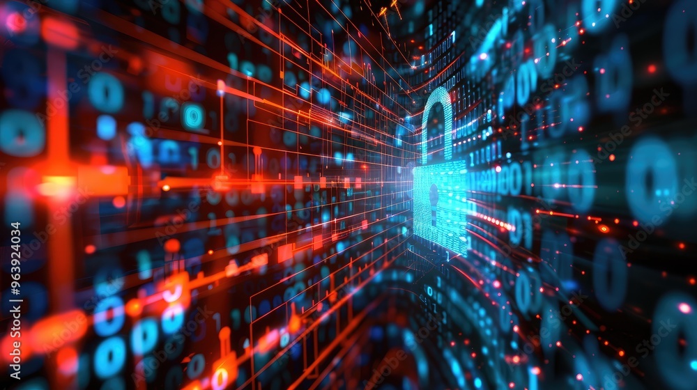 Fototapeta premium Secure Your Digital Future: An Abstract Representation of Cybersecurity