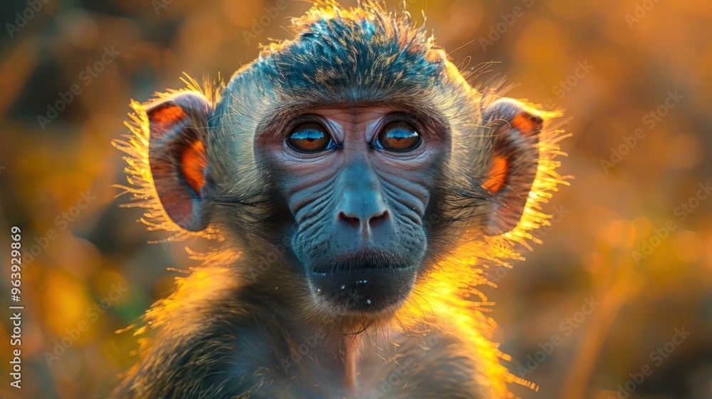 Fototapeta premium Wild Baboon in its Natural Habitat