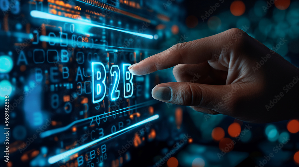 Fototapeta premium B2B marketing concept, business to business, e-commerce, professional business and commerce collaboration