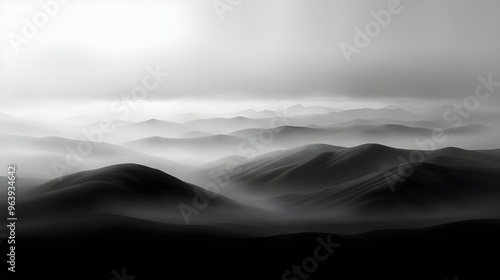 Black and white mountain background