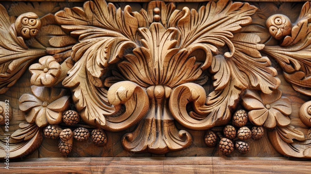 Carved wooden design Carved wooden design