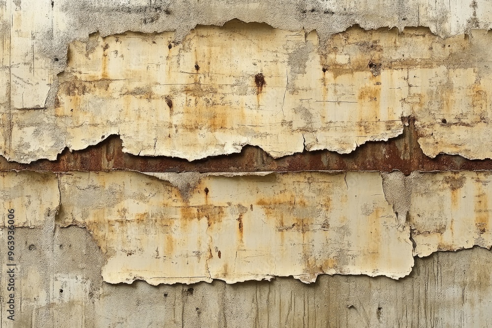 Weathered, peeling paint on a metal surface. Perfect for vintage, industrial, or grunge designs. Weathered, peeling paint on a metal surface. Perfect for vintage, industrial, or grunge designs.