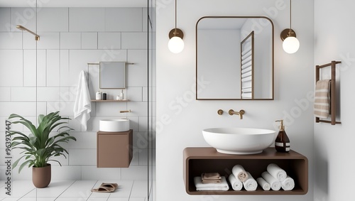 modern bathroom interior with toilet