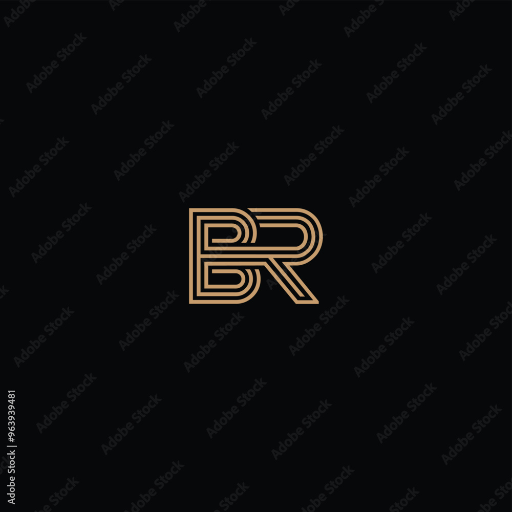 BR or RB awesome letter logo design. Abstract design with different colors illustration. Icon or monogram design. BR or RB awesome letter logo design. Abstract design with different colors illustration. Icon or monogram design.