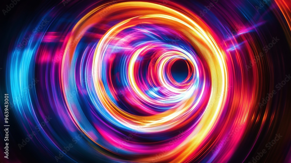 Vibrant swirling light pattern, abstract Vibrant swirling light pattern, abstract