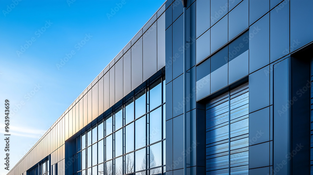 facade of a modern factory building facade of a modern factory building