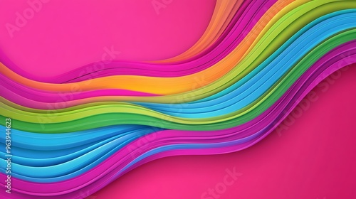 Abstract Colorful Waves Background