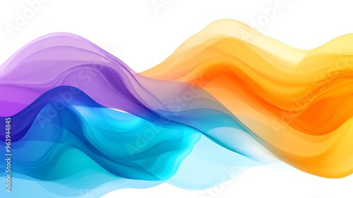 Abstract Colorful Wave Background Purple Blue and Yellow Design