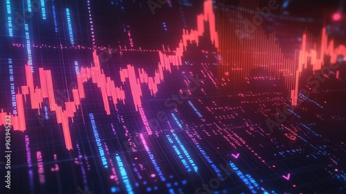 Wallpaper Mural market stocks background concept  Torontodigital.ca