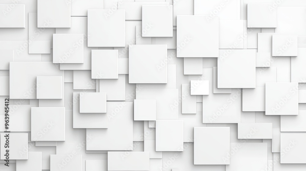 Abstract White Geometric Pattern Squares Rectangles Background Minimalist Modern Design Abstract White Geometric Pattern Squares Rectangles Background Minimalist Modern Design