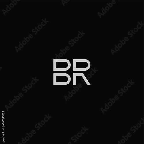 BR or RB awesome letter logo design. Abstract design with different colors illustration. Icon or monogram design.