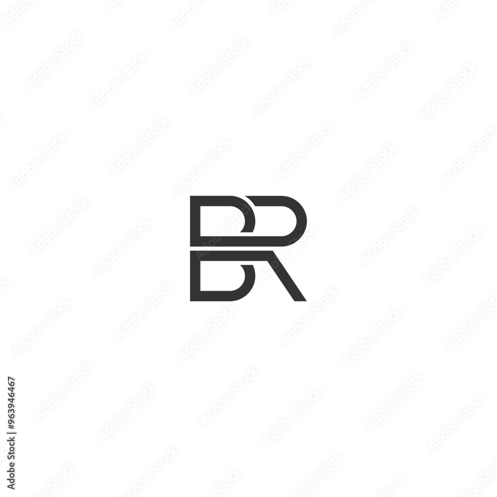 BR or RB awesome letter logo design. Abstract design with different colors illustration. Icon or monogram design. BR or RB awesome letter logo design. Abstract design with different colors illustration. Icon or monogram design.