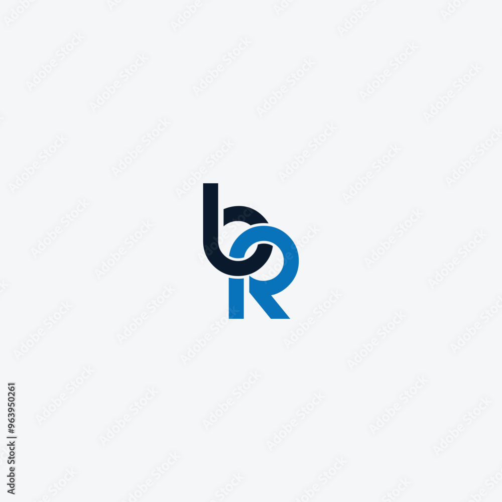 BR or RB awesome letter logo design. Abstract design with different colors illustration. Icon or monogram design. BR or RB awesome letter logo design. Abstract design with different colors illustration. Icon or monogram design.