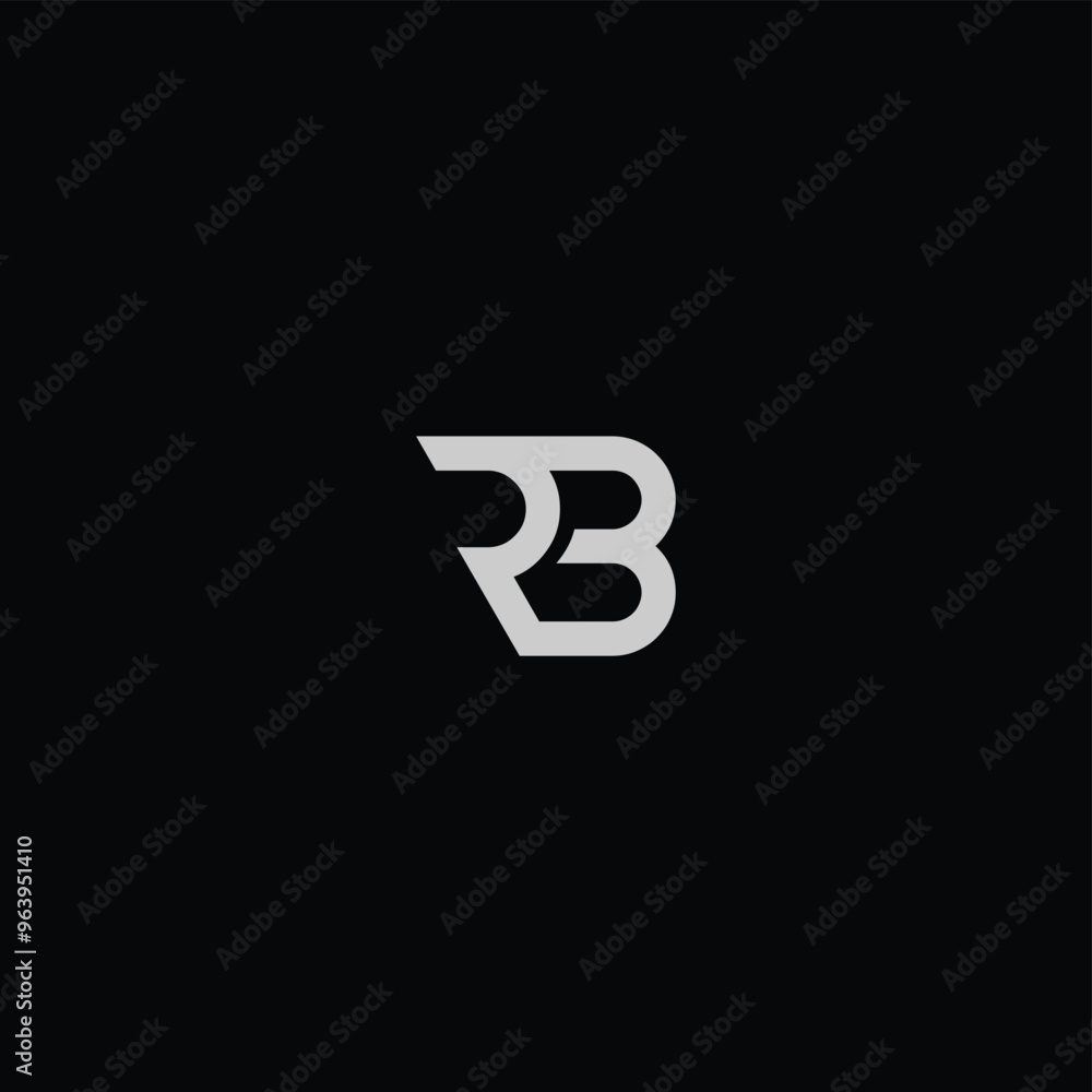 BR or RB awesome letter logo design. Abstract design with different colors illustration. Icon or monogram design. BR or RB awesome letter logo design. Abstract design with different colors illustration. Icon or monogram design.