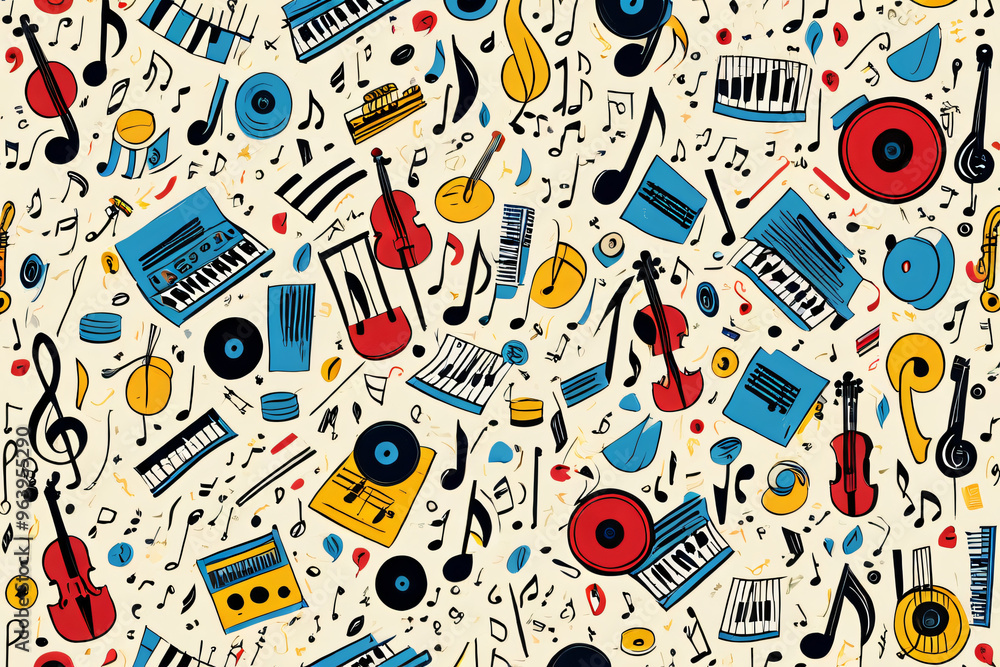 seamless pattern with notes seamless pattern with notes