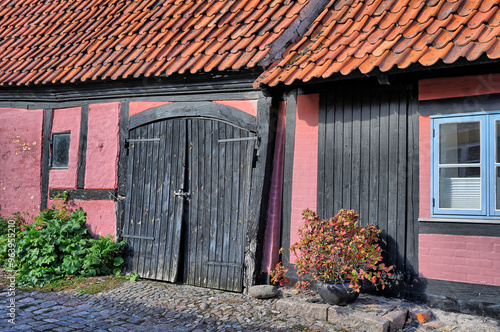 Gate way at old street in Denmark
