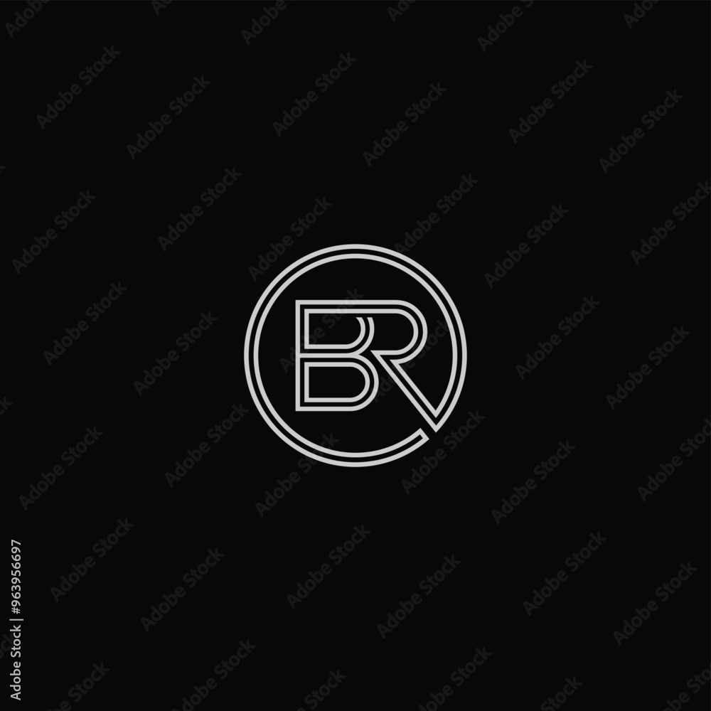 BR or RB awesome letter logo design. Abstract design with different colors illustration. Icon or monogram design. BR or RB awesome letter logo design. Abstract design with different colors illustration. Icon or monogram design.