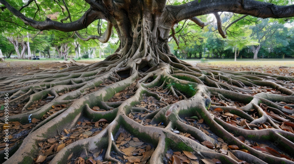 Massive Tree Roots Spreading Wide Massive Tree Roots Spreading Wide