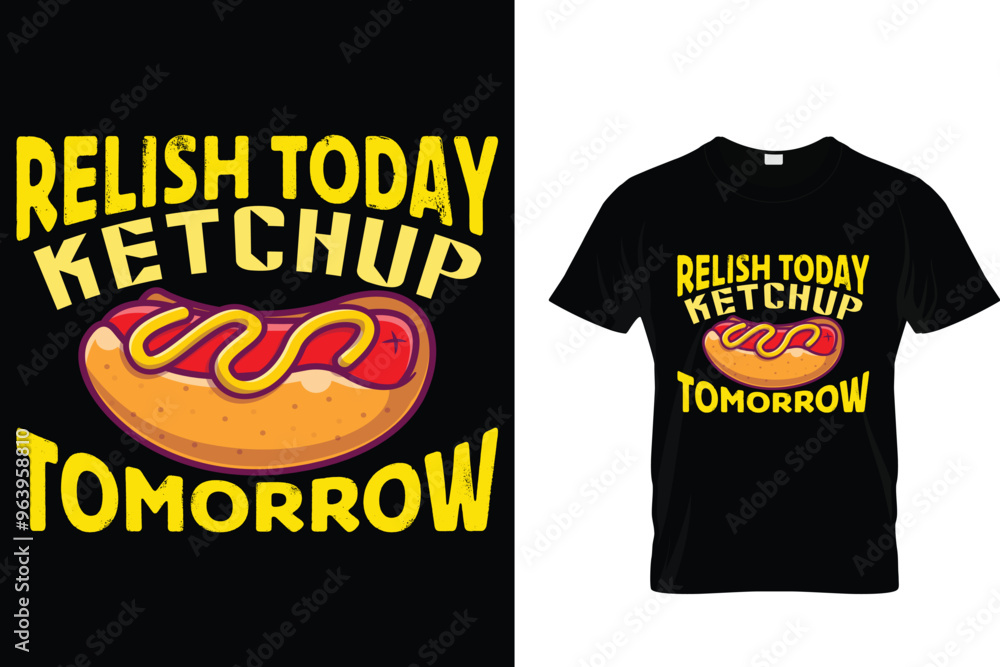 Relish Today Ketchup Tomorrow - Hotdog T-shirt Relish Today Ketchup Tomorrow - Hotdog T-shirt
