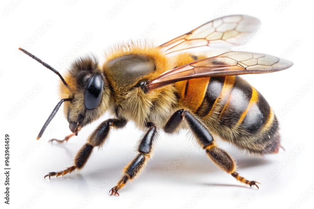 bee on white background bee on white background