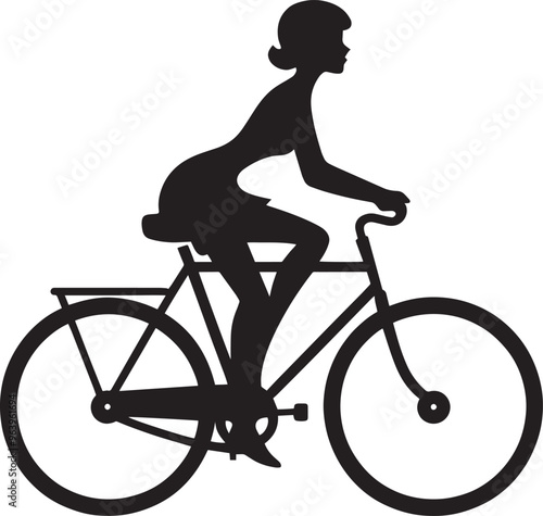 Cycle silhouette vector illustration isolated on a white background