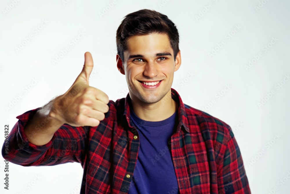 man showing thumbs up isolated on white man showing thumbs up isolated on white
