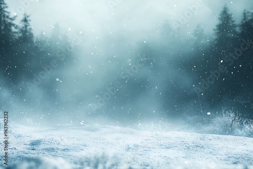 Wallpaper Mural Enchanting Winter Landscape with Snow and Misty Forest Torontodigital.ca