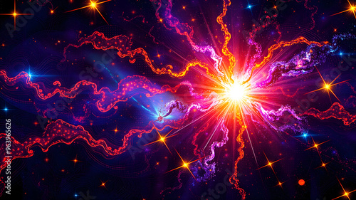 Galactic Collision Abstract Background
