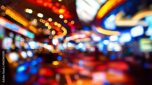 Vegas casino, hazy view.