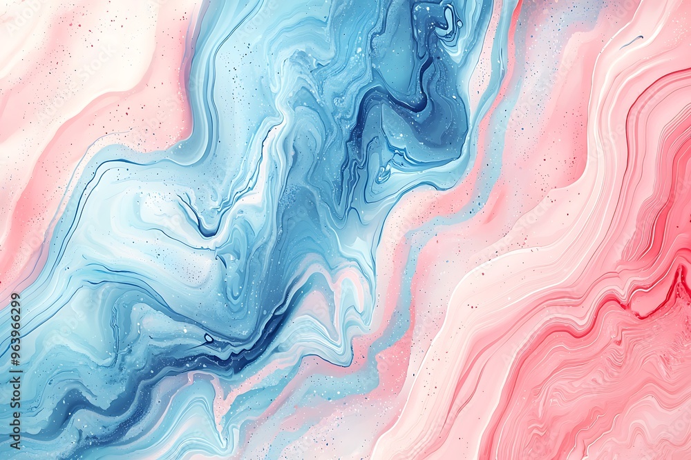 Serene Swirls: A Blend of Blue and Pink Abstract Art Serene Swirls: A Blend of Blue and Pink Abstract Art