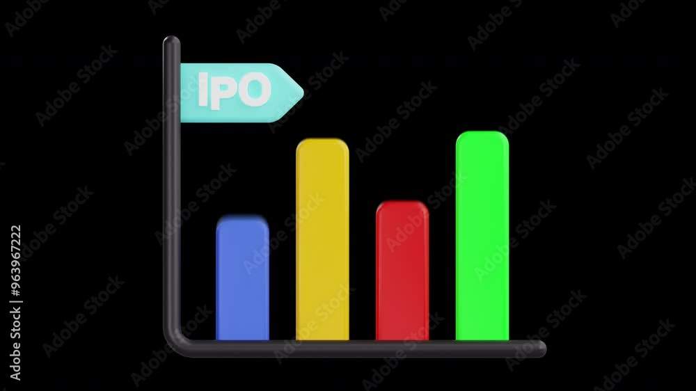 3d animation of ipo, startup 3d set, 4k resolution 3d animation of ipo, startup 3d set, 4k resolution