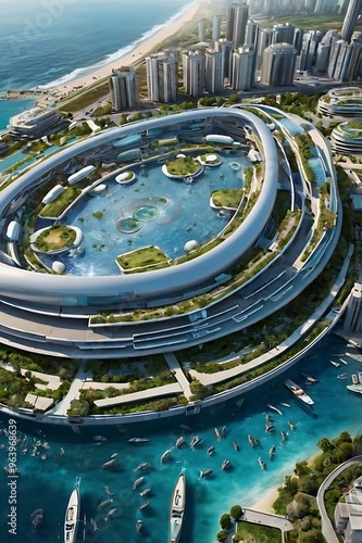 view of the city_ Generated by Ai