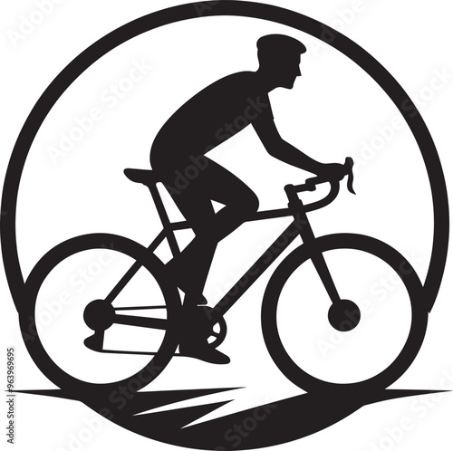 Cycle silhouette vector illustration isolated on a white background