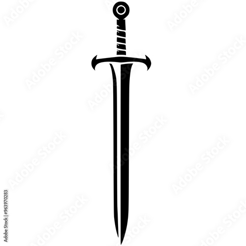 Sharp sword silhouette