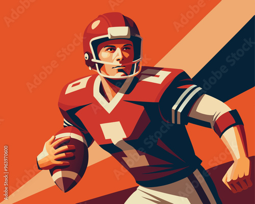 football player silhouette,Football Quarterback.