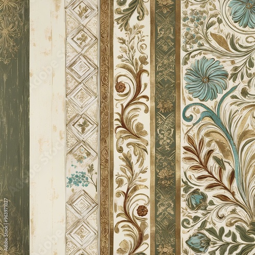 Italian Florentine paper patterns background 