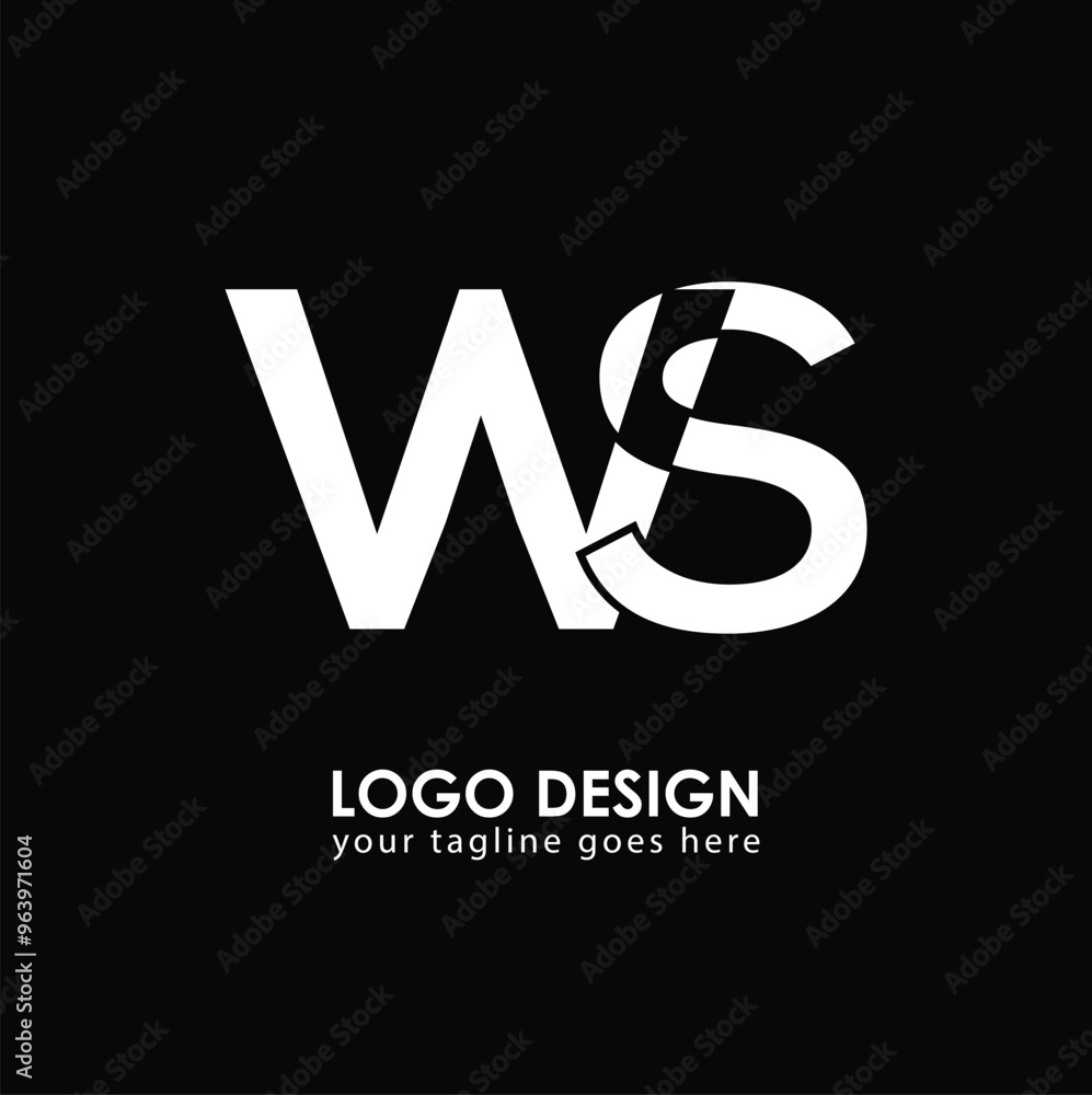WS WS Logo Design, Creative Minimal Letter WS WS Monogram WS WS Logo Design, Creative Minimal Letter WS WS Monogram