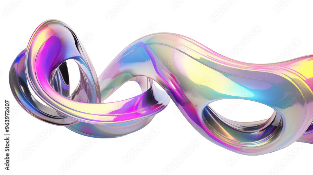 A colorful, abstract wave-like structure with smooth curves and a glossy finish. A colorful, abstract wave-like structure with smooth curves and a glossy finish.