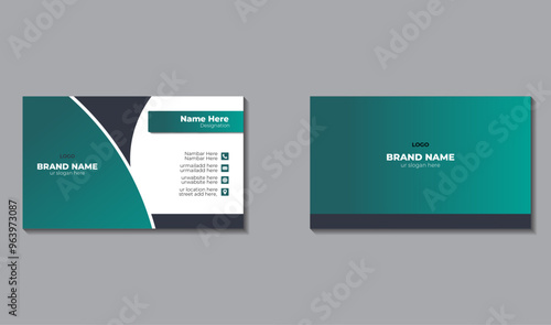 creative business card and name card, simple clean template vector design, layout in rectangle size.