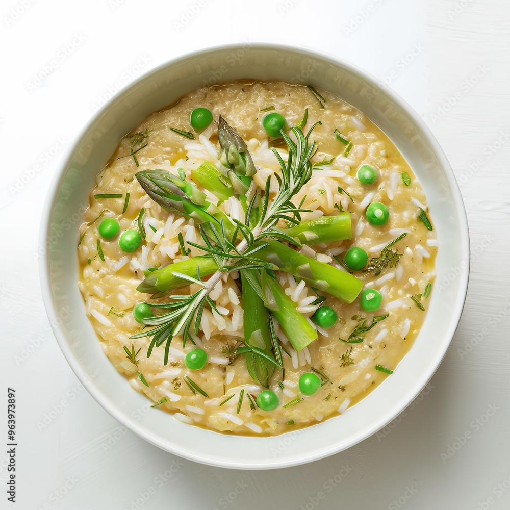 Fresh spring risotto with asparagus and peas Fresh spring risotto with asparagus and peas